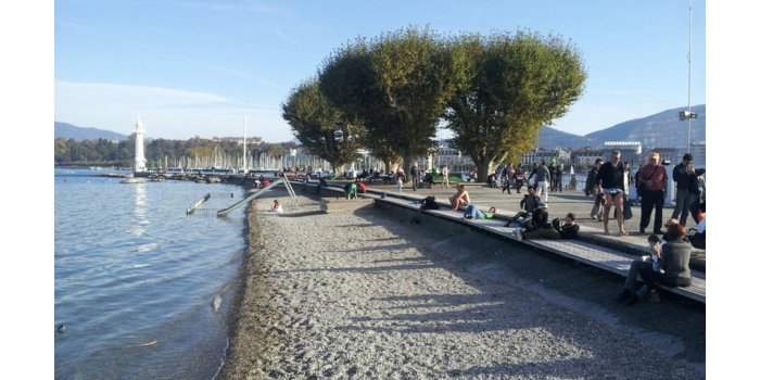Baignade dans le lac