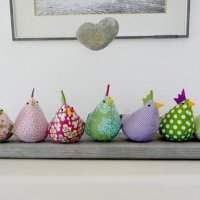 Déco saisonnière en tissu - fabrication poules de Pâques